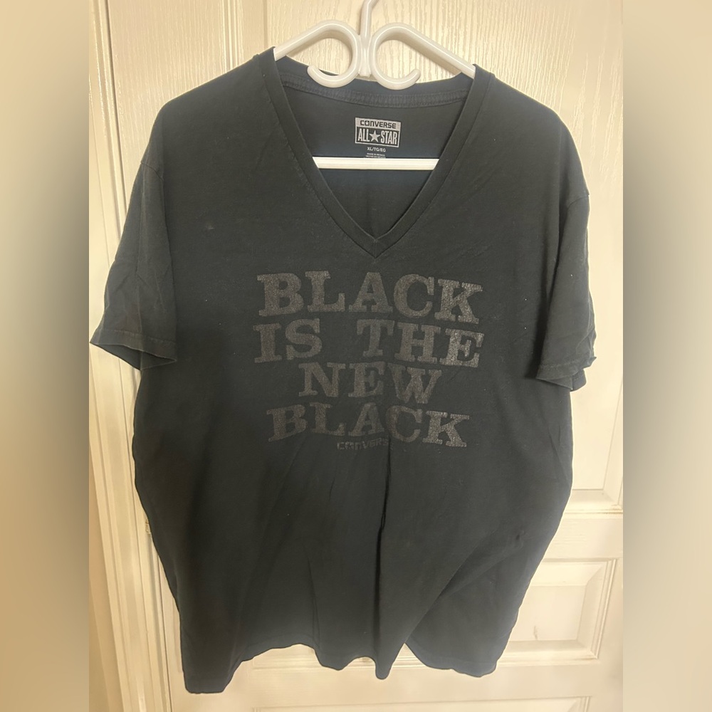 Converse Black is the new Black Graphic T-Shirt, Men’s Size XL
